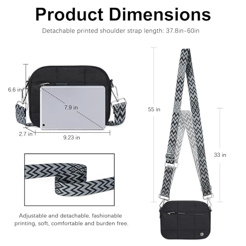 CLUCI Quilted Crossbody Bags for Women Lightweight Puffer Shoulder Bag Travel Purses with Wide Strap3