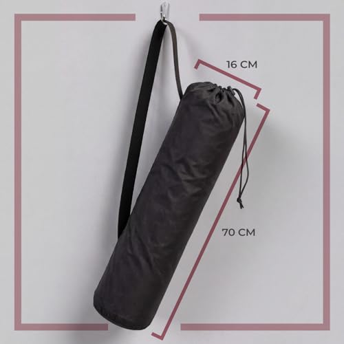 Image of Lifelong Yoga Mat Bag for Women & Men | Lightweight Durable Polyester | Drawstring Closure & Fixed Shoulder Strap | Reinforced Stitching | Premium Yoga Carry Bag Without Yoga Mat (Black)