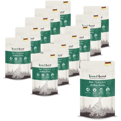 Venandi Animal Premium Nassfutter für Katzen - Pute als Monoprotein 12 x 125 g Cover