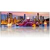 Buckingham Fountain Canvas Wall Art Chicago City Skyline Wall Decor Night Cityscape Panorama Prints Pictures Modern Skyscraper Artwork Posters for Living Room Bedroom Office Home Decorations 14x48"