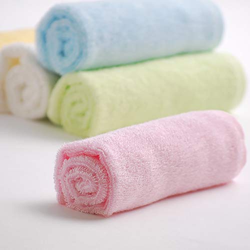 Yoofoss Bamboo Washcloth Towel Set 10 Pack Baby Wash Cloths for Bathroom-Hotel-Spa-Kitchen Multi-Purpose Fingertip Towels & Face Cloths 25x25cm