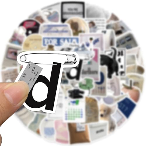GGTTNRT 57Pcs Laptop Stickers Scrapbook Stickers, Stickers Aesthetic Personalized Cute Vintage Sticker - Image 4