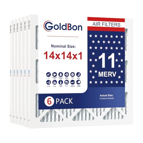 Image of 14x14x1 MERV 11 Air Filter 6-Pack for HVAC Furnace