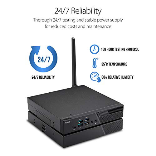 ASUS PB60G Mini PC with Intel Core i3-8100T and NVIDIA Quadro P620 Graphics Module (256GB SSD, 8GB RAM, HDMI, DisplayPort, 802.11ac Wifi, BlueTooth 5.0, Gigabit LAN, USB 3.1, VESA Mount, Windows 10 Pr