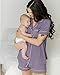 Kindred Bravely Clea Classic Short Sleeve Maternity & Nursing Pajama Set (Granite, Medium)