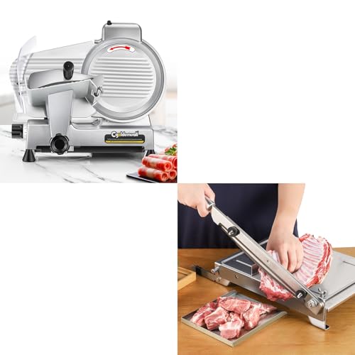 Save $70.05 by buying Manual Meat Bone Cutter Machine and Electric Meat Slicer Machine together