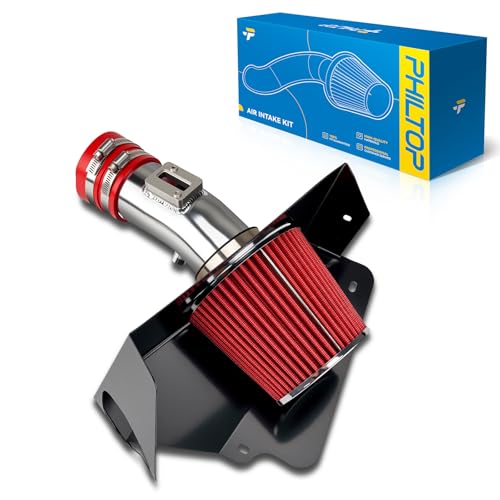 PHILTOP High Performance Aluminum Cold Air Intake System Kit with Filter for 2007-2012 Altima 3.5L V6 Increase Acceleration and Engine Growl, Horse Power and Torque