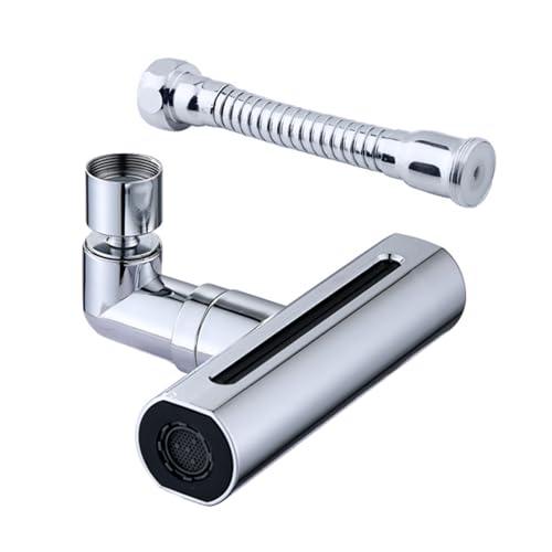 Rallonge robinet rotative chrome contre les éclaboussures d'eau