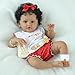 SCOM Reborn Baby Dolls Black-20 Inch Girl African American Realistic Newborn Girl Doll, Lifelike Weighted Soft Body, Christmas Birthday Gift for Kids Age 3+