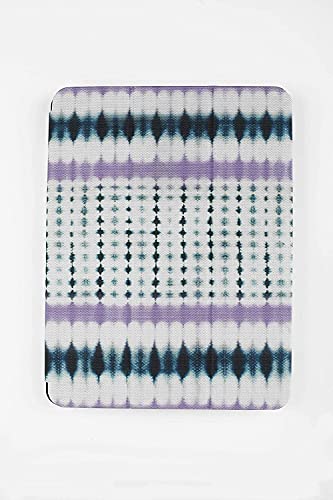 Étui VAMVAM iPad 10.2 protection livre motif Tie Dye lilas vert