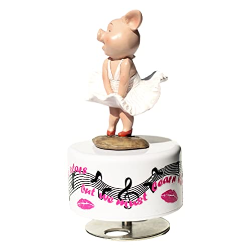 Monroe Piggy Music Box, Piggy Music Box, Home Decor Pig Music Box, Mini Pig Figurine, Desktop Pig Music Box, Monroe Music Box, Monroe Pig Collections, Marilyn Pig Music Box, Monroe Collectibles #TOP1