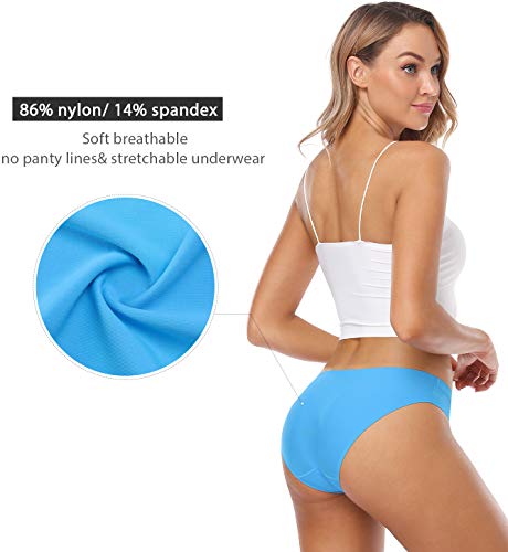 Wealurre Seamless Underwear Invisible Bikini No Show Nylon Spandex Women Panties(826L WR)