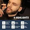 Beard Pencil Filler for Men Black - Beard Pen With Beard Brush & Comb, Barber Pencil Dual-Head, Sweat-Proof & Waterproof Beard Filler Grooming Kit for Men, Gifts for Men (Dark Brown)
