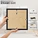 A PLUS MAX 4x4 Picture Frame Set of 2, Black Engineered Wood Frame for 4 x 4 Inch Picture Poster Photo, Light Weight 4 by 4 Frame with Wood-grain for Wall - 2 Pack/Black/4