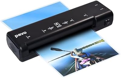 Pavo - Premium Plastificadora A4, Incluye 5 fundas de plastificar A4, 8038718