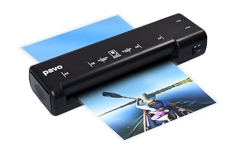 Pavo - Laminator A4 Florida + 5 folii do laminowania A4 GRATIS!, Czarny, 8038718