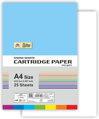 Lotus/SOHAN LAL NEM CHAND JAIN A4 Size|Cartridge Paper Sheet|Use For Certificate Printing|Poster Making|Painting|Card Making|150 Gsm|50 Sheets-Pack Of 2-picture-10