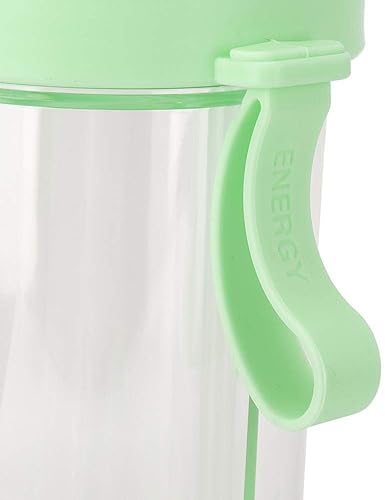 Miniatura 6 de Botella de agua portátil de doble uso para exteriores, de 20.3 fl oz, con dos pajillas, botella de agua para parejas, a prueba de fugas, botella