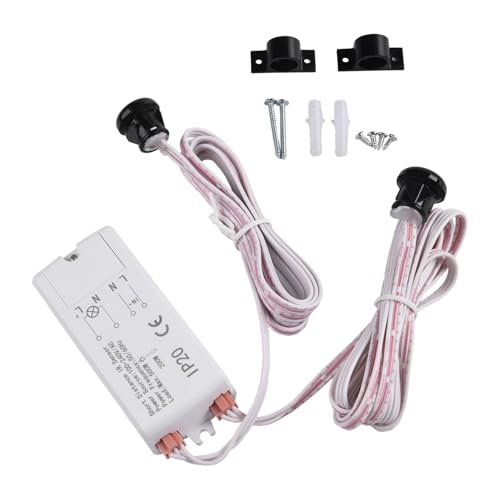 Homeponnew Interrupteur à induction à double main avec capteur tactile pour contrôle de porte, capacité de charge 500 W, distance de détection 5 cm, interrupteur de proximité 220 V avec technologie