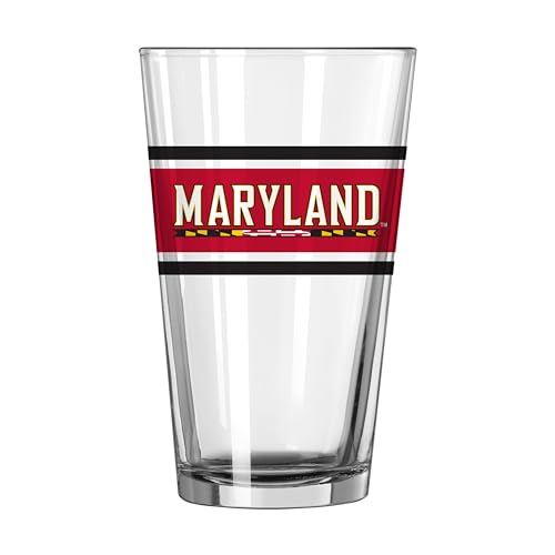 Image of Logo Brands NCAA 16 oz Pint Glass - Durable Glass With Bold Team Color- Chip-Resistant Rim Drinkware For Fans, Tailgates, Home Bars & Everyday Use