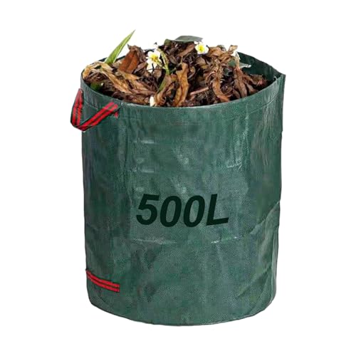 ASelected Heavy Duty Garden Waste Bags With Handles(500 Litre),Large, Reusable And Industrial Fabric Garden Sack For Collecting Garden Waste,Plant Leaf Trash Debris, Plant Waste Grass And Leaves