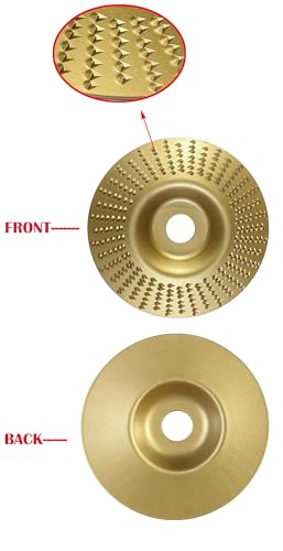 Image of Inditrust 4 Inch Wood Carving Disc Set, Angle Grinder Disc Grinding Wheel Shaping Disc 5 /8 Inch Bore Grinder For Woodworking, Fibreboard, Plywood, Plastic (Taper Shape)