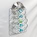 mDesign Metal Wire Pot and Pan Lid Rack Organizer for Kitchen Cabinet Doors or Wall Mount - Upright Storage Holder with 5 Slots - Chrome