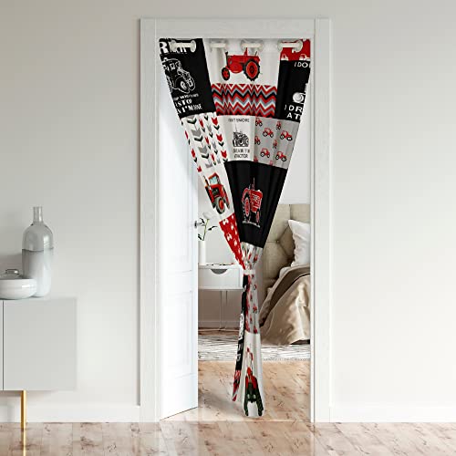 Tractor Door Curtain for Doorway Privacy 132x203cm 1 Panel Farm Equipment Trucks Closet Door Cover Curtain Construction Car Room Blackout Curtain Harvester Tractor Room Divider Curtain Cover - Image 2