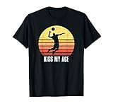 volleyball shirt ideas Dieses coole Kiss my ace Vintage Retro Volleyball T-Shirt ist ein tolles Geburtstagsgeschenk oder Weihnachtsgeschenk für Beach Volleyball Spieler, Trainer und Volleyballer, die gerne baggern und pritschen.