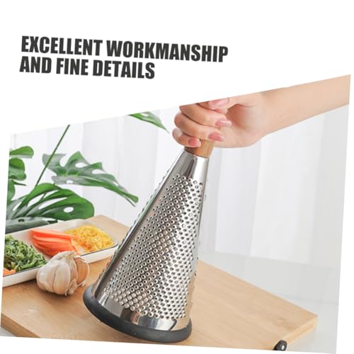 Rallador de Queso Cónico de Acero Inoxidable con Mango Ergonómico miniatura 6