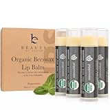 USDA Organic Peppermint Lip Balm - USA Made with Natural Ingredients, Chapstick for Dry Lips, Birthday Gifts for Her & Him, Hydrating Beauty Gifts for Women, Men, Teens & Kids, Lip Moisturizer
