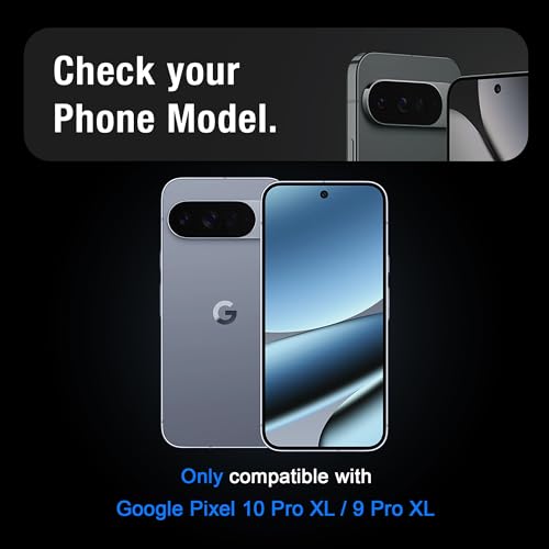 Image of Supershieldz By DABEN Screen Protector Compatible for Google Pixel 10 Pro XL / 9 Pro XL (6.8-Inch) Tempered Glass, Easy Installation Tool, 9H Hardness, HD Clear, Case Friendly, Full Coverage