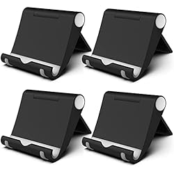 Soporte Movil Barato 4 Piezas Soporte Móvil Mesa Plegable, Apoyo Teléfono Multiángulo, Soporte Dock Base para Teléfono Compatible con iPhone 14 Pro/14/13/12/11, Galaxy S22/S21, Xiaomi Redmi Note 12 11 Pro (Negro)