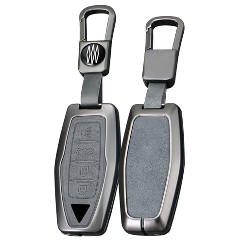 Boîtier de clé de voiture Mitsubishi Outlander 2022-2023 : étui de protection gris 4 boutons