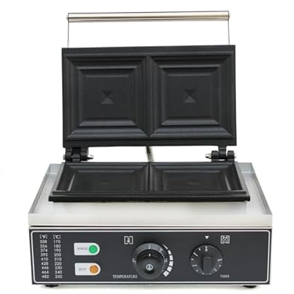 Acesunny Kommerzielle Sandwich Maker Elektrische Sandwich Toaster Maschine+Antihaftplatte Sandwichtoaster Waffle Maker 2 Scheiben Toastie Kommerzieller 1500W Antihaft – Bild 4