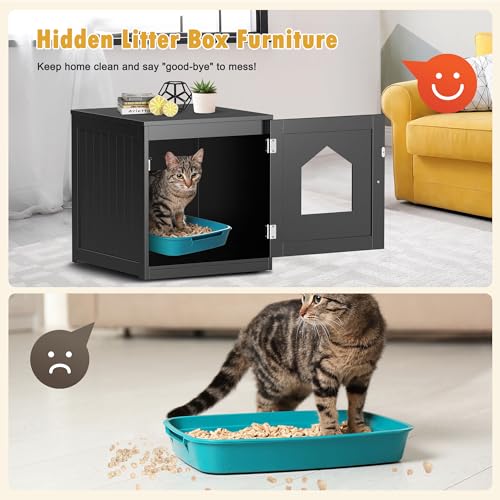 image for Nova Microdermabrasion Cat Litter Box Enclosure Hidden Kitty Litter Bo