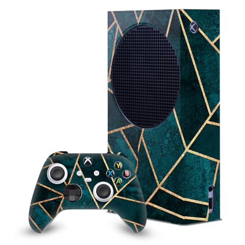 Enveloppement Xbox Series S Elisabeth Fredriksson Deep Teal Stone au fini vinyle haut de gamme