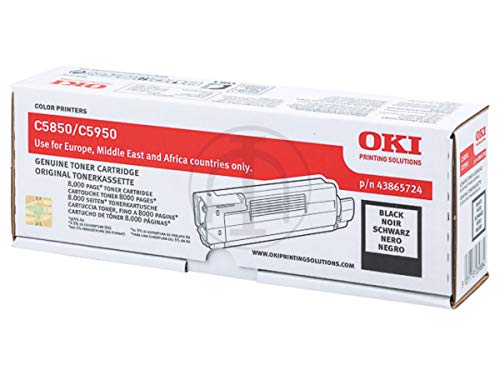 Toner noir OKI C 5850 d'origine pour imprimer sans traces vos rapports