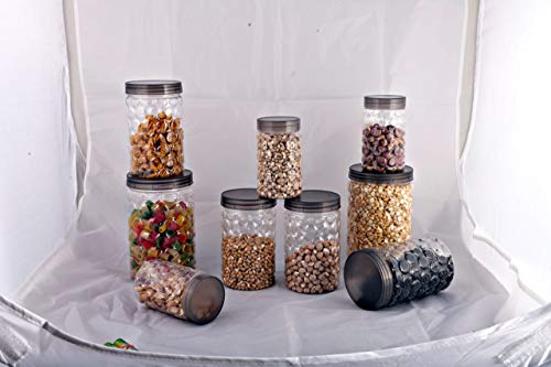 Image of Filox Premium Airtight PET Kitchen Jar Set - Pack of 12 | Leak-Proof, BPA-Free Plastic Containers for Snacks, Dry Fruits, Tea, Coffee & Masala | 4 x 300ml, 4 x 650ml & 4 x 1200ml