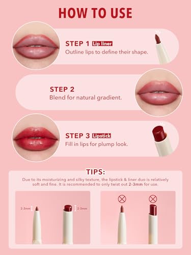 Image of SHEGLAM Glam 101 Sheer Tinted Glossy Lip Liner and Long Lasting Lipstick Set Makeup-Blueberry Jam