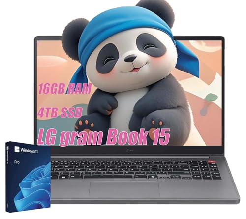 Image of LG gram Book 15 Thin Lightweight Laptop Computer, 16GB RAM, 4TB SSD, AI Copilot in Windows 11 Pro, Intel i5-1334U(10 Cores up to 4.6 GHz), FHD IPS Display, with 5 ave 6 in 1 kit