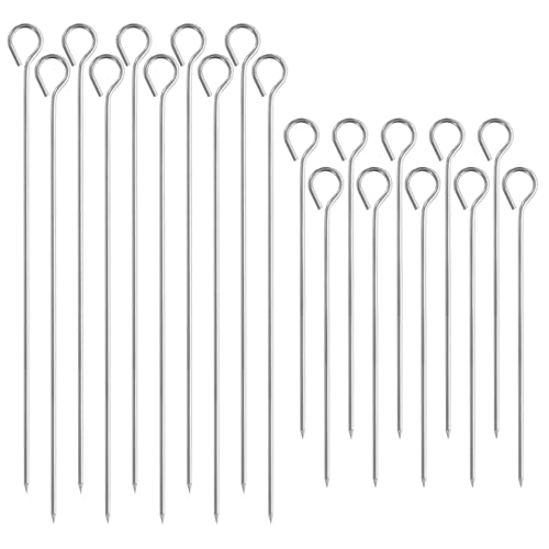 Schaschlikspieße Grillspieße Edelstahl 20cm 30cm, 20 Stück Fleischspieße Edelstahl Schaschlik Spiesse Grill Spieße für BBQ