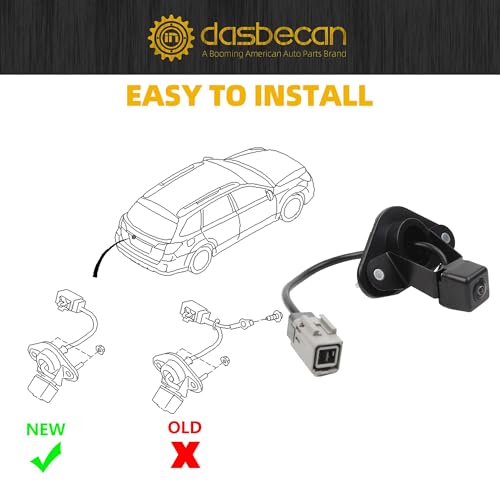 Image of Dasbecan Rear View Back Up Camera for Subaru Legacy Outback 2010-2014 HD | With Bracket Night Vision Waterproof Sturdy ABS Shell Reversing Parking Assist Camera Replaces 86267AJ10B 86267AJ10A