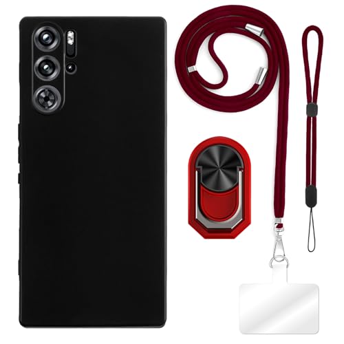 ESCAMOT [4 in 1] P[X ZTE Nubia Red Magic 9S Pro+ 5G Ƃ̌݊AXgbvAXgohAOtAϏՌیJo[spZbg (bhZbg)