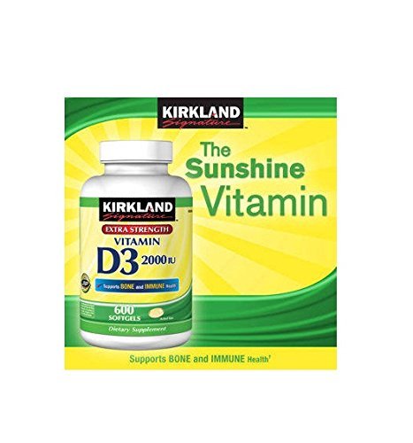 Kirkland Signature Vitamin D3 2000 IU 600 Ct Softgel