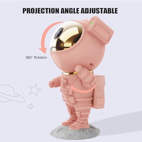 Image of Cute Room Decor Aesthetic - Pink Astronaut Galaxy Projector for Teen Girls Bedroom, Star Projector Night Light with Remote, Kawaii Room Decor, 2025 Christmas Birthday Gifts for Teen Girls (Pink)