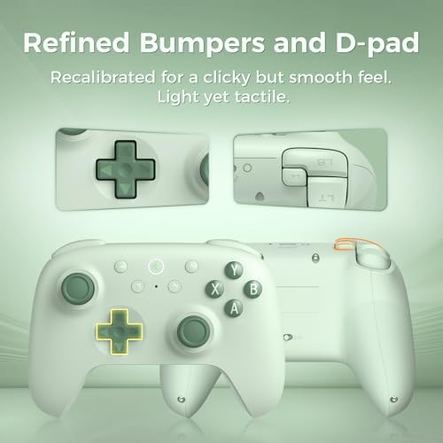 Image of AKNES 8Bitdo Ultimate 2C Wireless 2.4G Controller for Windows PC and Android, Gamepad with Hall Effect Joysticks and Hall Triggers, 1000Hz Polling Rate, Remappable L4 /R4 Bumpers - Green | Gamepad with Hall Effect Joysticks and Hall Triggers, 1000Hz Polling Rate, Remappable L4 /R4 Bumpers - Green