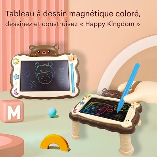 Pizarra LCD | Tablero de Dibujo con Soporte,Herramienta de Aprendizaje Interactivo con Soporte para Escritura Niños y Niñas - imagen 5
