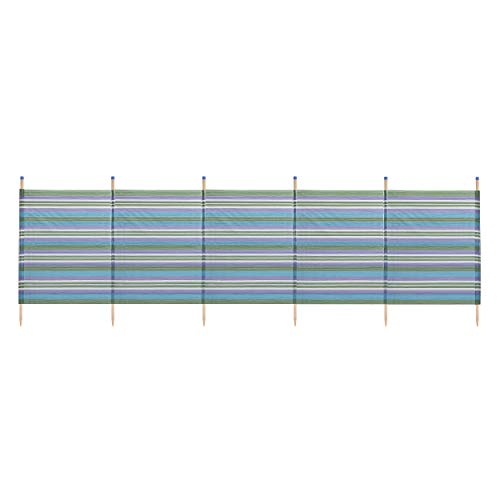 Yello Unisex's WBL 6 Pole Extra Tall Stripes Windbreak-Green, 150x371cm