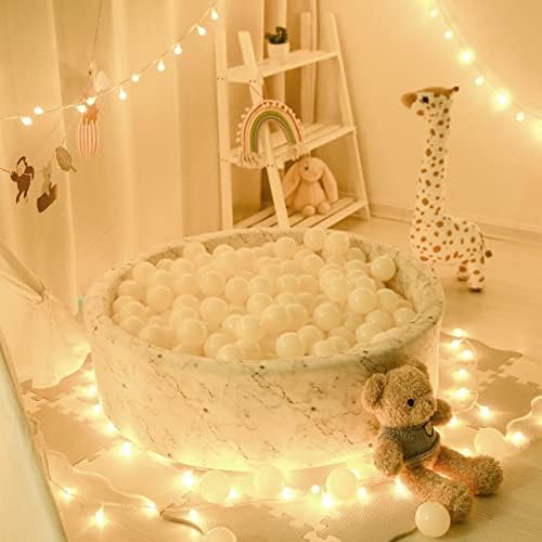 Miniatura 4 de STARBOLO Pelotas para hoyo de bolas, 100 bolas de plástico a prueba de aplastamiento para niños, bolas de juguete coloridas de macarrón para fiestas